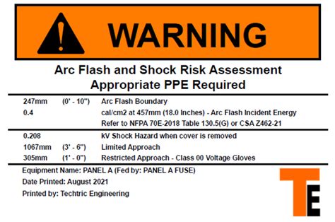 How To Read An Arc Flash Label Rozel Arc Flash Studies, 45% OFF