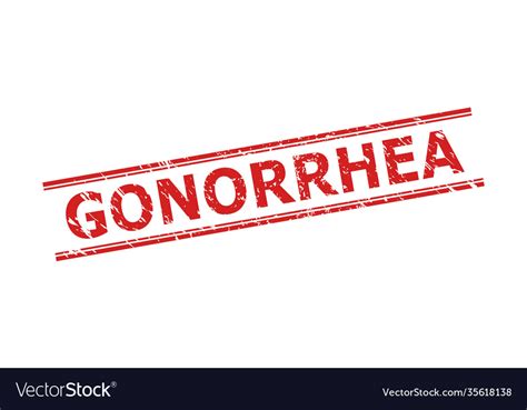 Gonorrhea Stamp Seal With Grunge Texture Vector Image