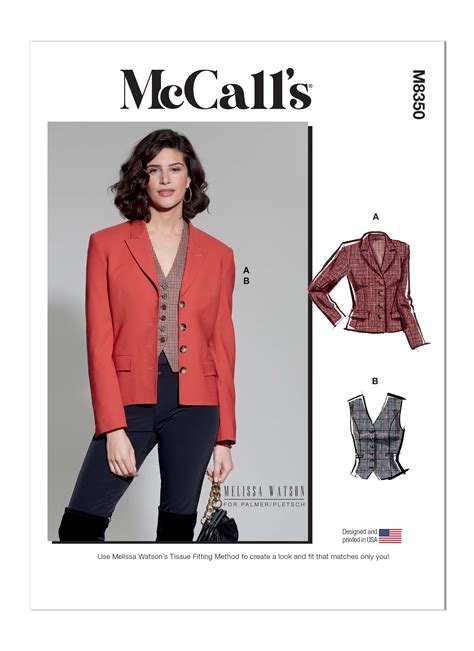 Mccall S Misses Blazer And Vest By Melissa Watson