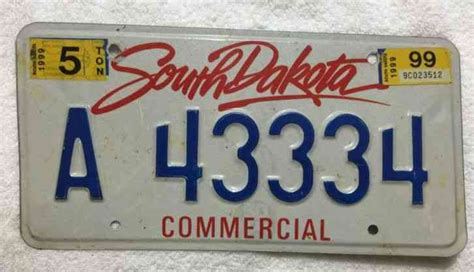 1950 South Dakota Vintage License Plate Tag G7890 Old