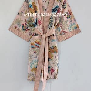 100 Cotton Kimono Robes Pure Cotton Kimono Block Print Cotton Kimono