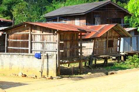 Thailand Village In The Mountainslife And Houses Of Traditional Thai