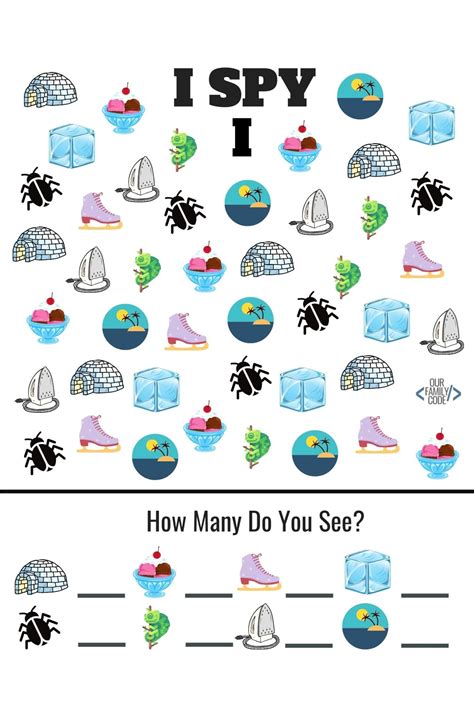 Printable I Spy Worksheets For Kids