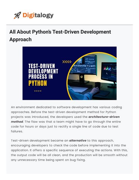 Ppt All About Pythons Test Driven Development Approach Powerpoint