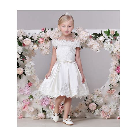 Robe Blanche De C R Monie Fille Demoiselle D Honneur Partylook