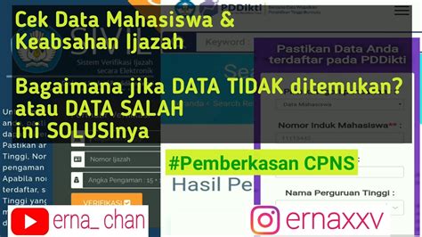 Cara Cek Data Mahasiswa Dan Keabsahan Ijazah Solusi Data Tidak