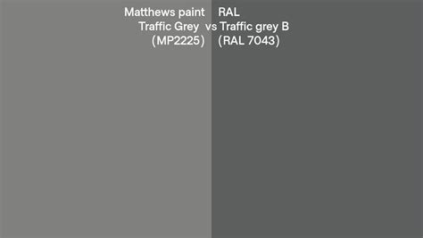 Matthews Paint Traffic Grey Mp Vs Ral Traffic Grey B Ral