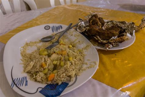 Typical Meal in Somaliland - Rice with Me Stock Photo - Image of style ...