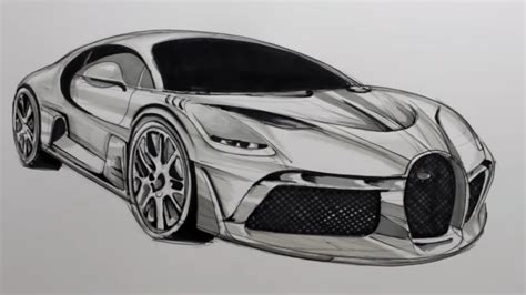 Bugatti Divo Drawing Step By Step YouTube