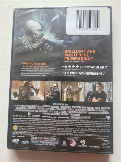 The Dark Knight Rises Dvd Ebay