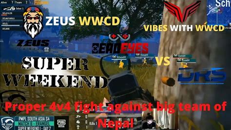 DRS Vs DE Proper 4v4 Last Circle Fight ZEUS With WWCD VIBES With