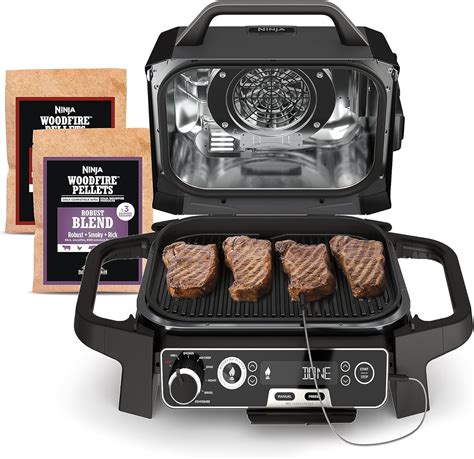 Ninja OG751 Woodfire Pro Outdoor Grill With Built In Thermometer 7 In