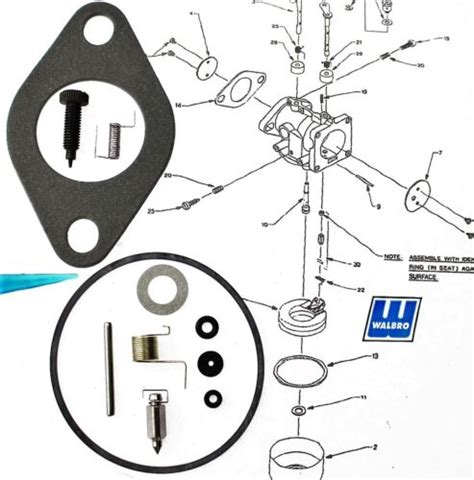 GENUINE WALBRO Carburetor Kit Fits Wisconsin S10D S12D S14D Replaces