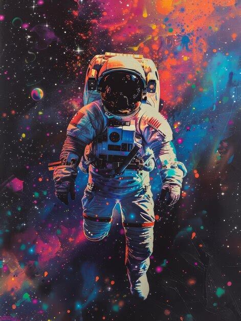 Premium Photo | Astronaut Painting in Outer Space