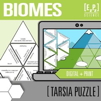 Biomes Vocabulary Activity Digital And Print Science Tarsia Puzzles