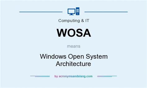 wosa windows open system architecture  computing