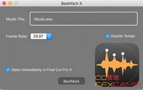 Fcpx插件 音乐鼓点标记自动剪辑插件 Beatmark X 龋齿一号gfxcamp