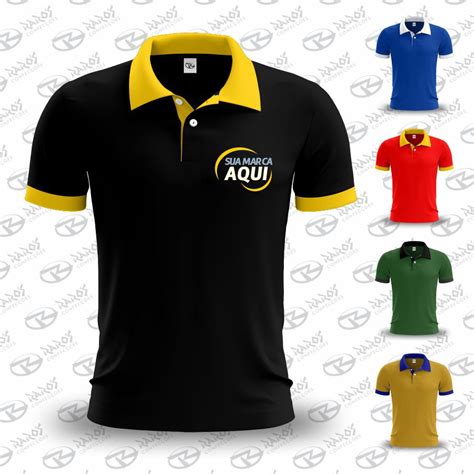 Camisa Polo Gola Punho Várias Cores Uniforme Personalizado Raro s