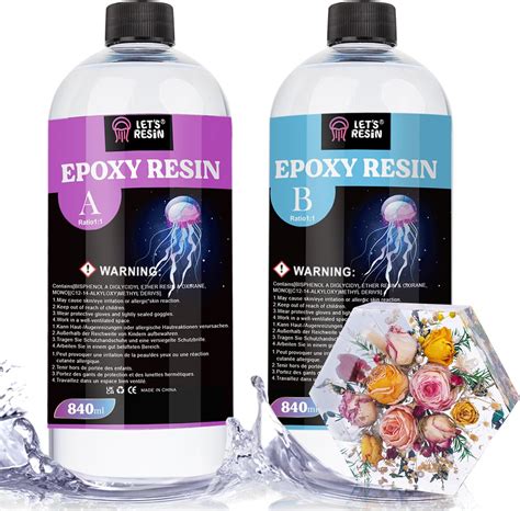 Lets Resin Epoxy Resin 64 Oz168 L Bubble Free Crystal Clear Resin