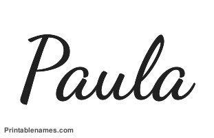 The Word Paula Written In Black Ink