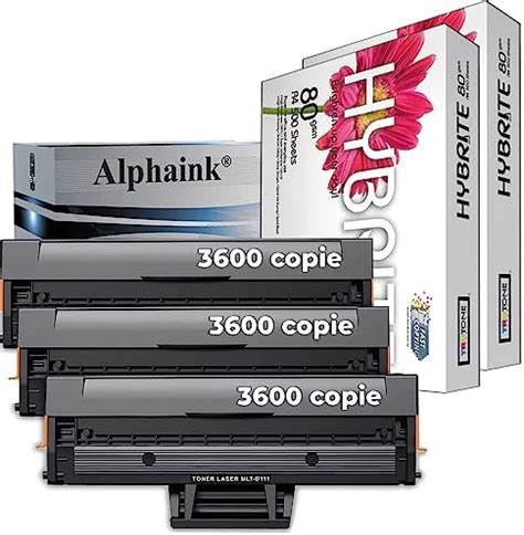 Alphaink 3 Toner Compatibile Con Samsung MLT D111XL Da 3600 Copie 2