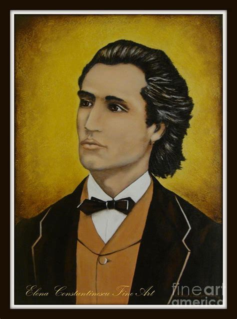 Mihai Eminescu Painting by Elena Constantinescu