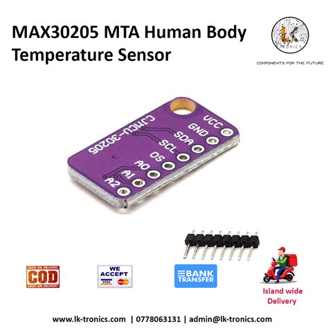 Human Body Temperature Sensor MAX30205 MTA | LK-Tronics