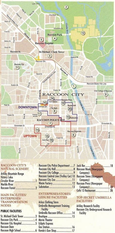 Así es el mapa completo de Raccoon City de Resident Evil 2 3 y Outbreak