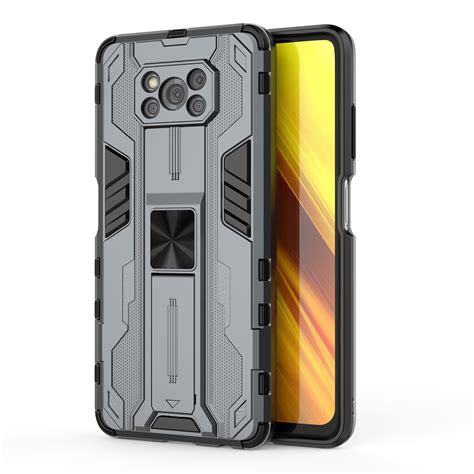 For Xiaomi Poco X Nfc Supersonic Pc Tpu Shock Proof Case With Holder