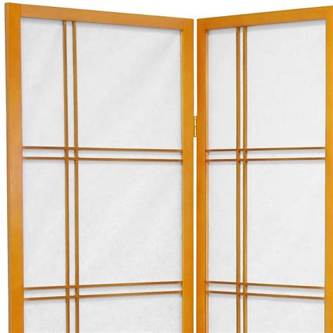 5 Ft Tall Double Cross Shoji Screen Honey 5 Qatar Ubuy