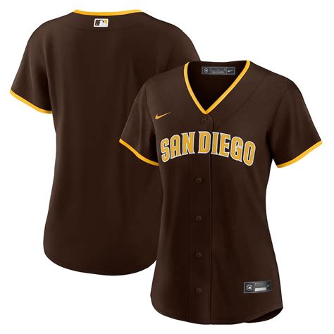 Womens San Diego Padres Brown Nike Road Replica Jersey