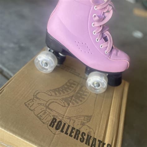 LIGHT UP pink roller skates. Size 5 only gave 3... - Depop