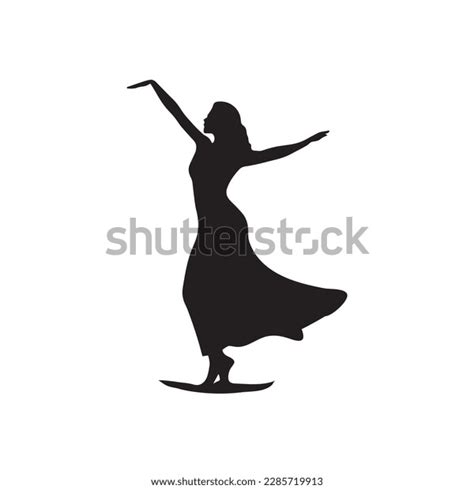 Dancing Girl Silhouette Vector Art Stock Vector (Royalty Free ...