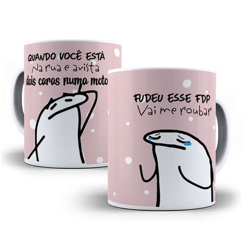 Caneca De Porcelana 325 Ml Bento Flork Shopee Brasil