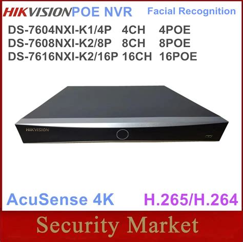 Hikvision 4 8 16 Ch PoE 1U K S Rie Acufouet 4K NVR DS 7604NXI K1