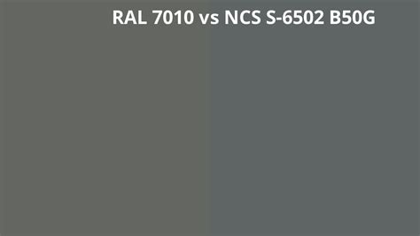 Ral 7010 Vs Ncs S 6502 B50g Ral Colour Chart Uk