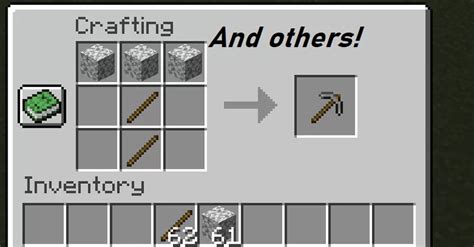 Minecraft Pickaxe Crafting All Kinds