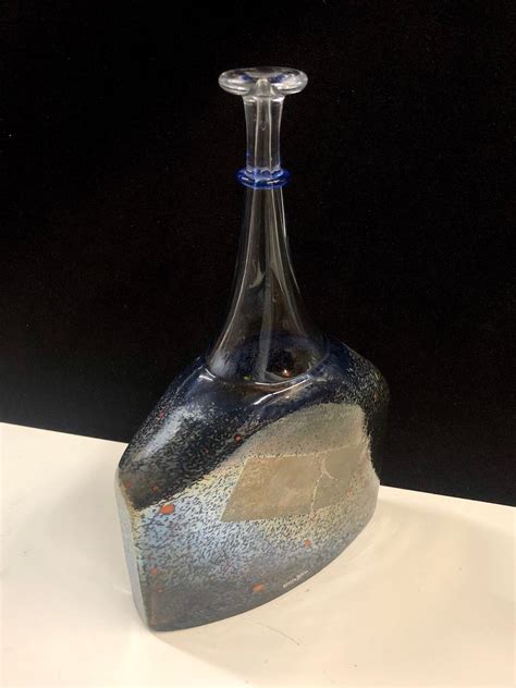 Bertil Vallien Kosta Boda Artist Collection Satellite Flask Etsy