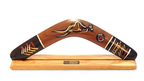 Boomerang Fashioned From The Native Acacia Tree And Handpainted By