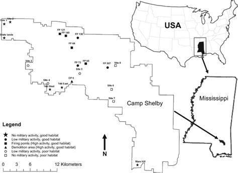 Camp Shelby Building Map