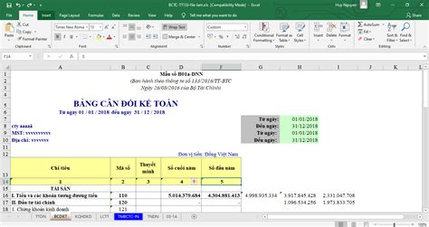M I B N C T I V File Excel L P B O C O T I Ch Nh Theo Th Ng T
