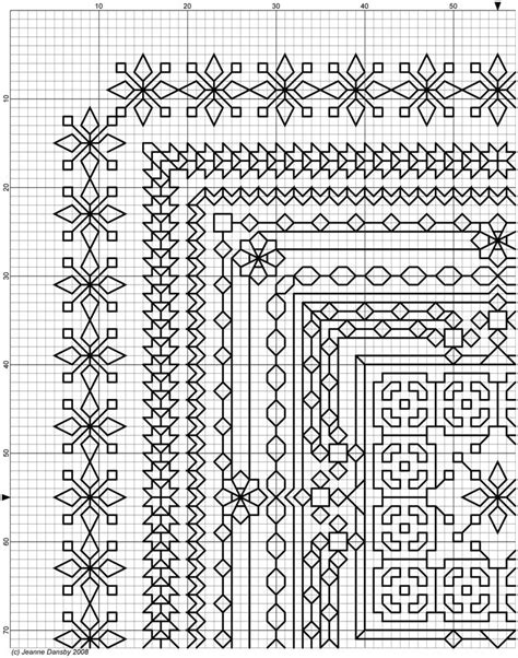 Snowflake Challenge 14 Blackwork Patterns Blackwork Cross Stitch