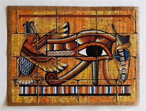 Eye of Horus Mural | Ancient Egyptian Papyrus Painting – Arkan Gallery