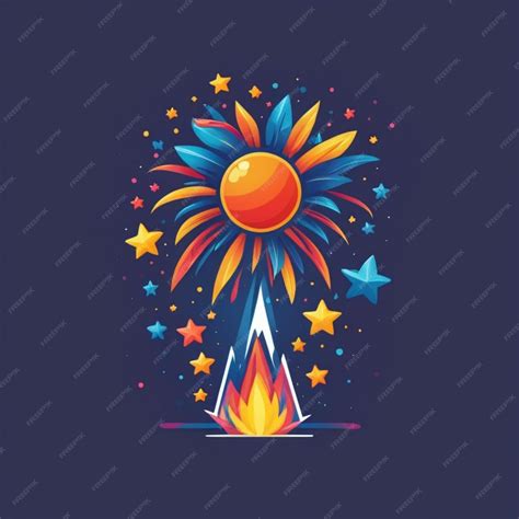 Premium Vector | Fireworks cartoon vector background