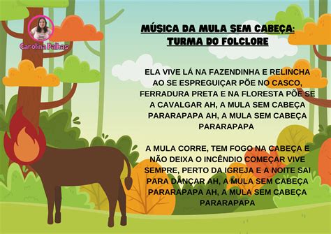 Letras das músicas dos personagens do folclore ilustradas - Professora ...
