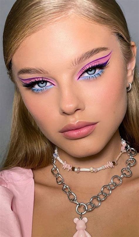 Fancy Makeup Purple Eyeshadow Colorful Eye Makeup Creative Eye