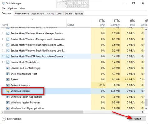 How To Restart Or Reset Taskbar In Windows 10 And 11 Majorgeeks