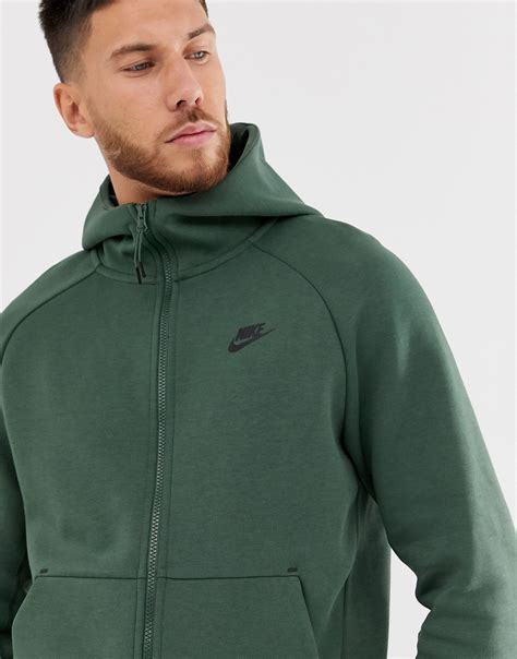 Nike Tech Fleece Hoodie Khaki In Green For Men Lyst