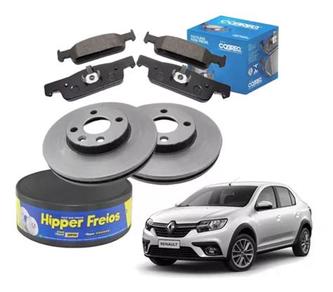 Kit Discos Pastilhas Freio Diante Renault Novo Logan Sandero