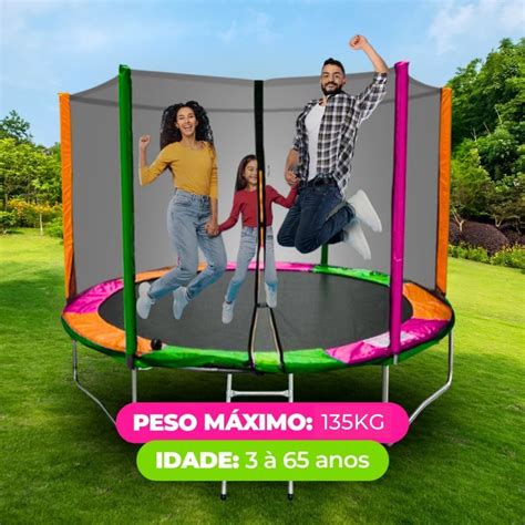 Pula Pula Infantil - Cama Elástica Infantil Pula Pula Trampolim 2,44 M | Shopee Brasil